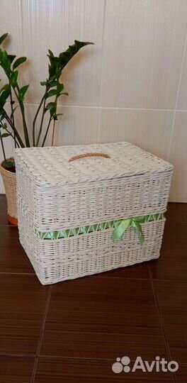 Корзина плетёная для белья