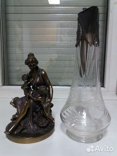 Антиквар. Лампа.Графин.Статуэтка