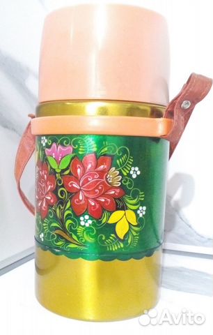 Термос 1 л СССР нерж. сталь широкое горло