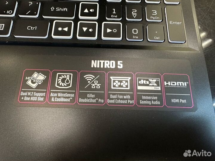 Новый Acer Nitro Core i5-11400H/RTX 3070/8Gb/256Gb