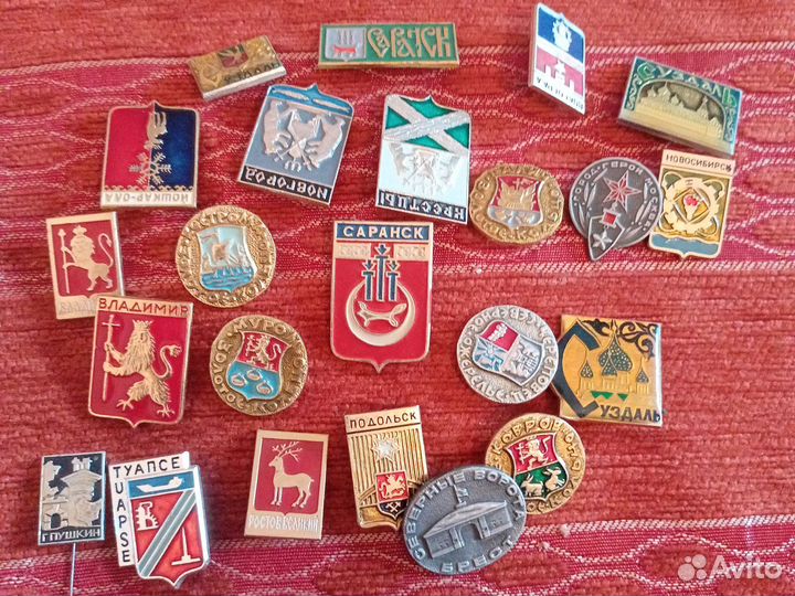 Советские города, значки 80-х