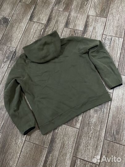 Оливковая зип худи Nike Tech Fleece XL оригинал