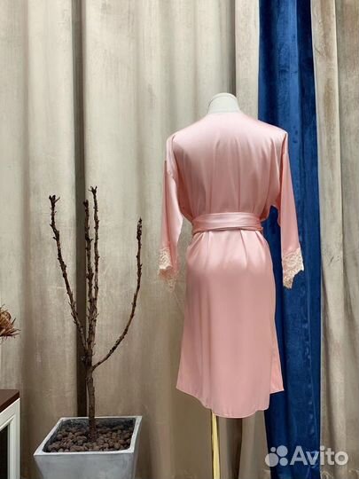 La perla сорочка халат Пижама атласная шелковая