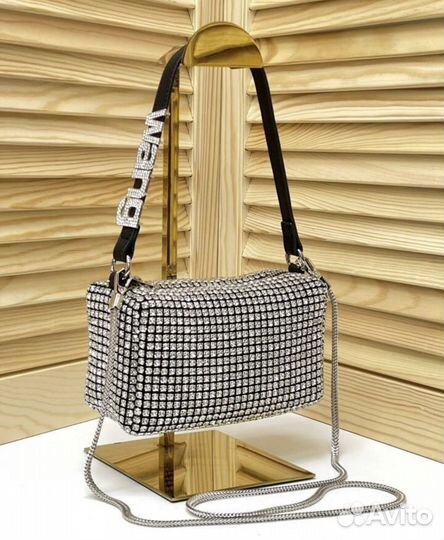 Alexander wang сумка со стразами