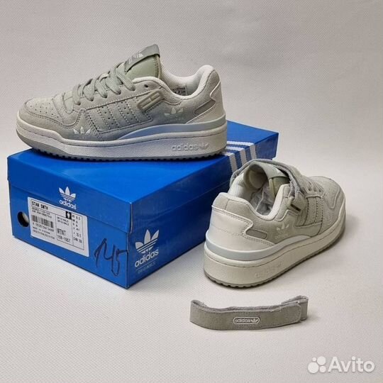 Adidas мужские кроссовки кожаные белые