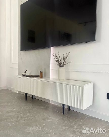 Тумба под тв браво / bravo борт (мдф) белый