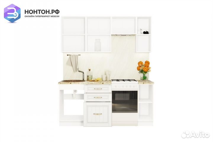 Кухня Лондон 1.8 м дуб белый