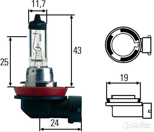 Лампа H8 12V 35W PGJ 191 XP Plus 30