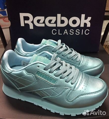 Кроссовки Reebok classic бирюзовые все размеры купить в Москве с ...