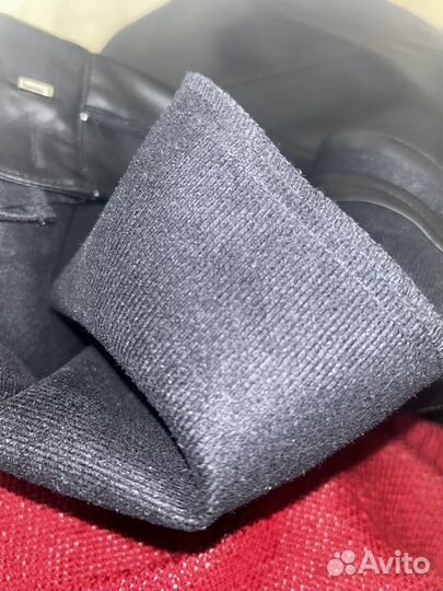 Брюки из экокожи базовые