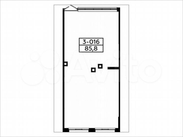 Продается торговое помещение, площадь 85.8 кв.м