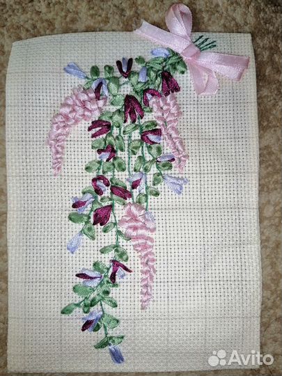 Картина вышивка лентами