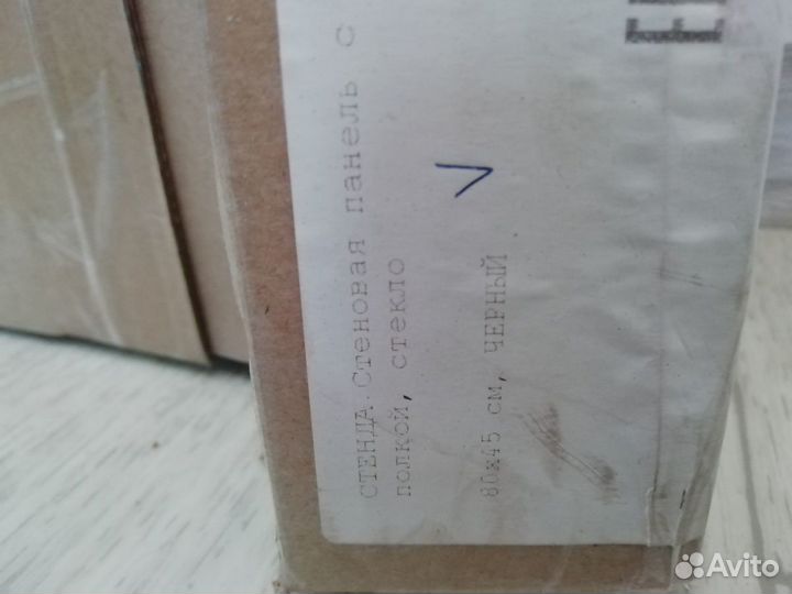 Защитное стекло для фартука с полкой