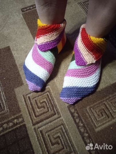 Шерстяные носки варежки