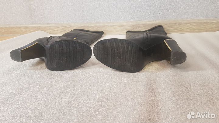 Сапоги черные кожаные Gino Rossi