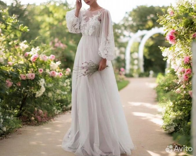 Платье свадебное L, XL