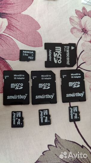 MicroSD все 4 штуки + биткоин монета