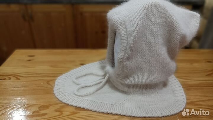 Капор капюшон с манишкой из итальянской ангоры