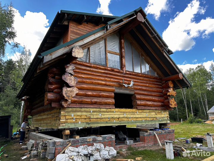 Подъем домов / ремонт фундамента / замена венцов