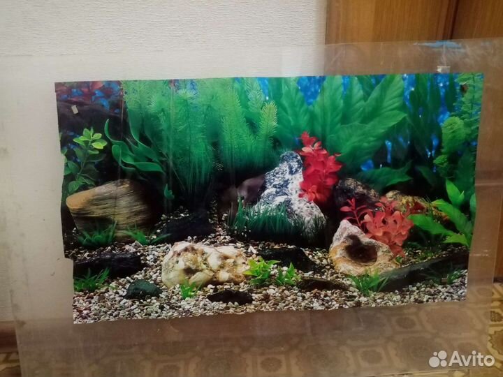 Аквариум+двусторонний фон для аквариума