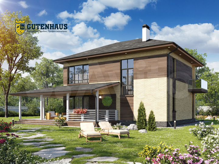 Коттедж 126 м² на участке 7,6 сот.