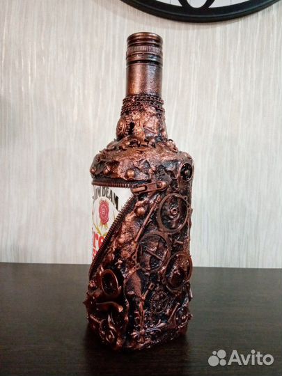 Бутылка в стиле стимпанк