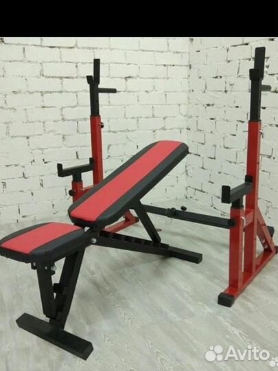 Скамья для жима со стойками для приседа коасная
