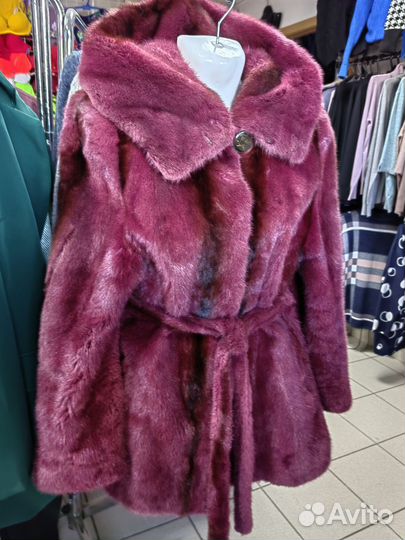 Шуба норковая с капюшоном 42 44