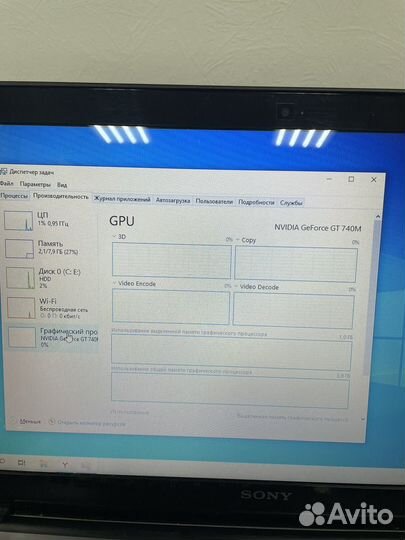 Ноутбук sony vaio i7
