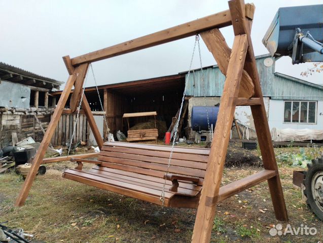 Качеля деревянная