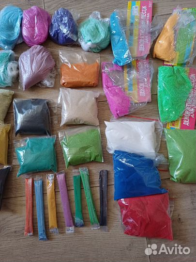 Цветной песок для творчества или флорариумов