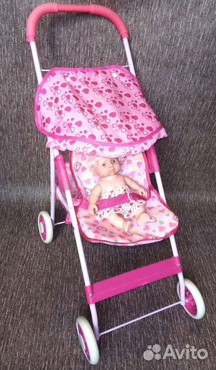 Коляска с двумя пупсами