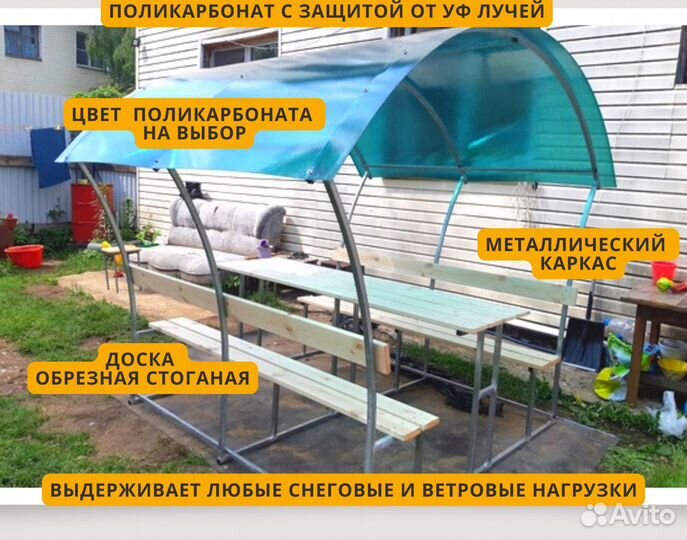 Беседки на дачу из поликарбоната