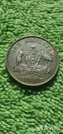 1 шиллинг 1911 год (L), содружество Австралия