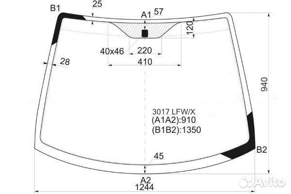 Лобовое стекло на chevrolet spark II 2005- 3017AGN