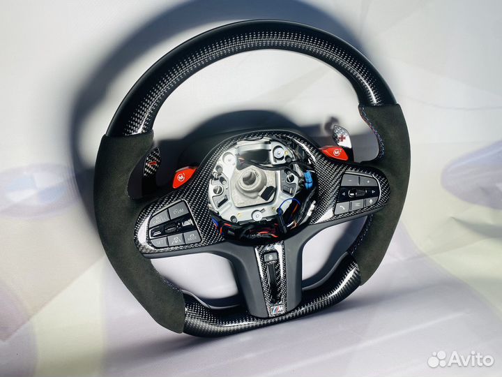 М руль BMW G серия под асс карбон подогрев