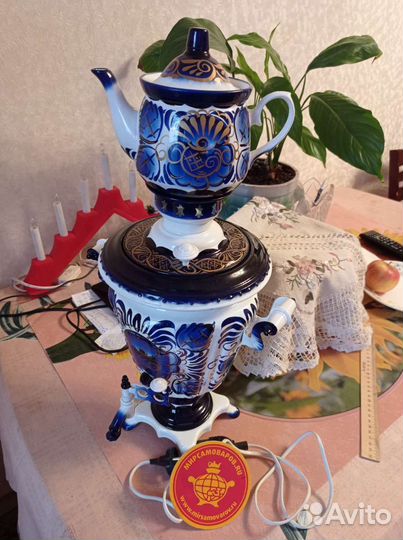Самовар электрический под гжель