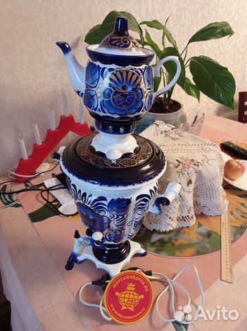 Самовар электрический под гжель