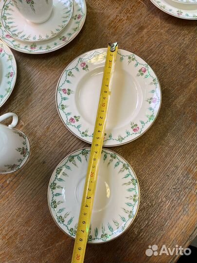 Кофейный сервиз лфз. Костяной фарфор. Трио