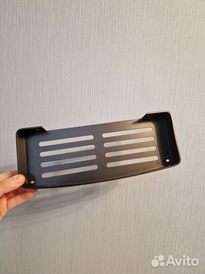 Полка новая, с крючками, металл,чёрный цвет