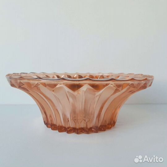 Креманка СССР розовое стекло