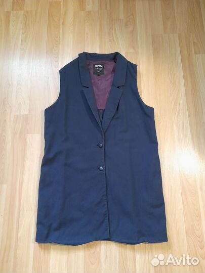 Жилетка школьная синяя новая 170