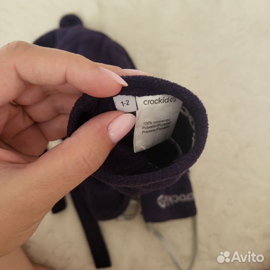 Шапка и варежки crockid,демисезон