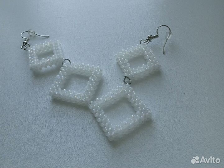 Сережки из бисера