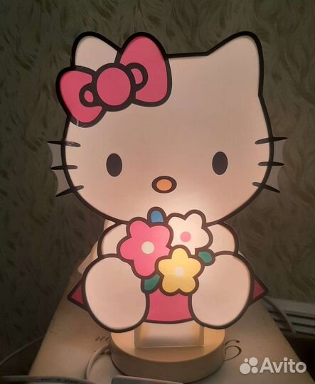 Лампа светильник ночник детский hello kitty