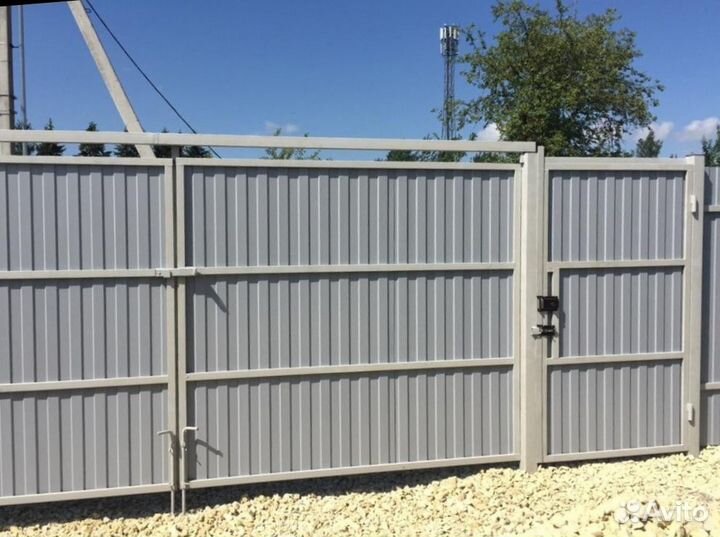 Забор 20 м с воротами 