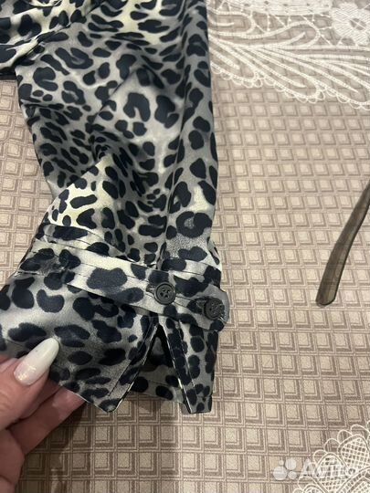 Платье рубашка леопард
