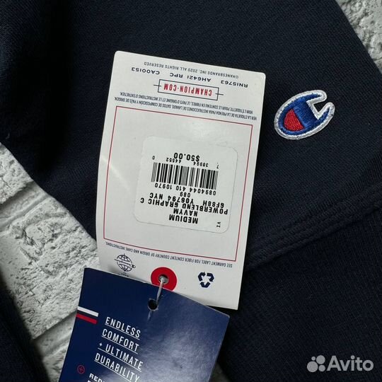 Свитшот Champion Powerblend Fleece Crew Script