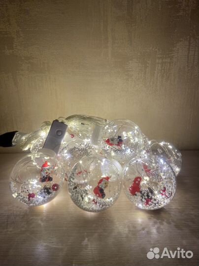 Новогодние шары гирлянда