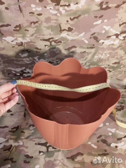 Горшок для цветов пластиковый с поддоном